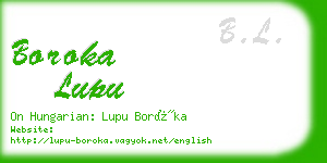 boroka lupu business card